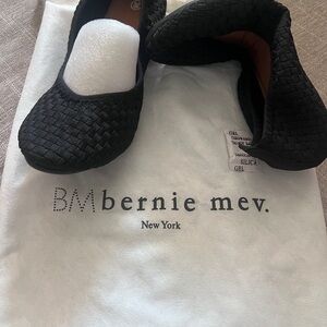 Bernie Mev Black Woven Slip-Ons